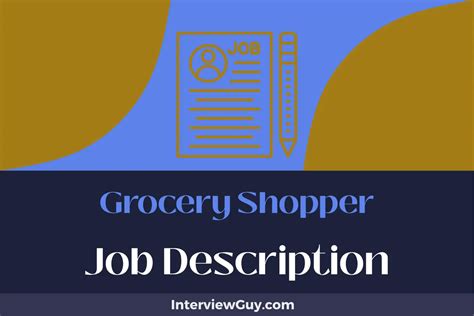 professional grocery shopper job description.